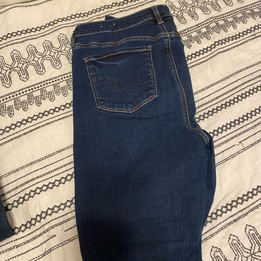 American eagle next level stretch 14 long dark wash